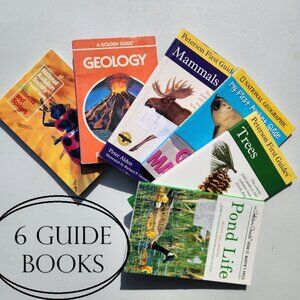 6 Field Guides Book Bundle Guide Books Reference Nature Trees Mammals Geology In